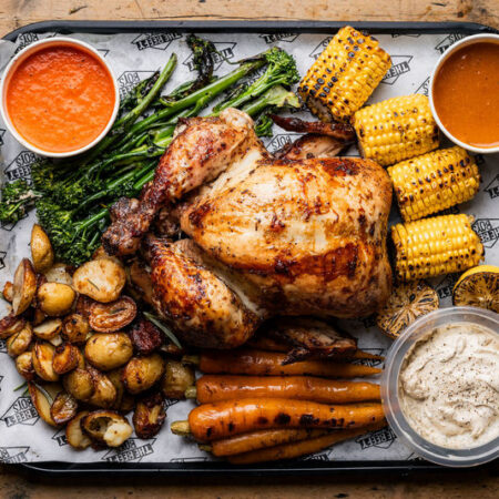 Tea Brined Whole Chicken Platter - BEEF STOCK PRE-ORDER
