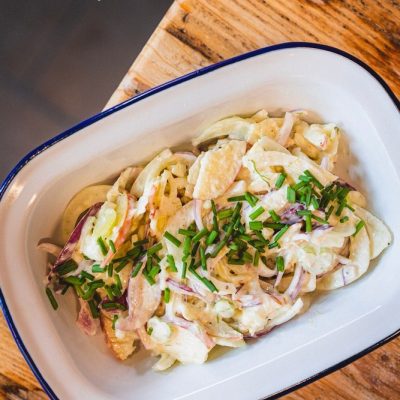 Salad of Fennel, Apple, and Blue Cheese Slaw